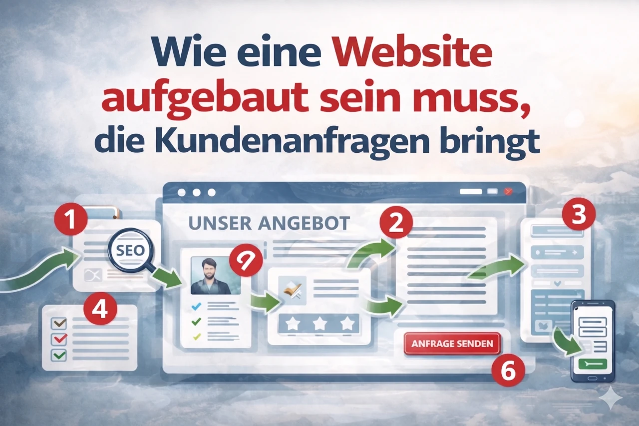 Wie eine Website aufgebaut sein muss, die Kundenanfragen bringt